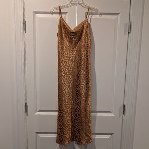 J.O.A. Gold Satin Dress